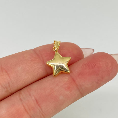 Dije Estrella Troquelada Oro amarillo 18k 0,6 Gr / 1,8 Cm