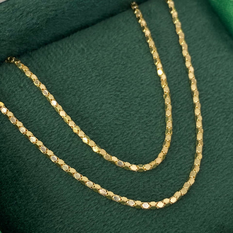 Cadena ● Cola Raton Oro amarillo 18k +3 / 3,8 Gr / 1,6 mm / 50 Cm *