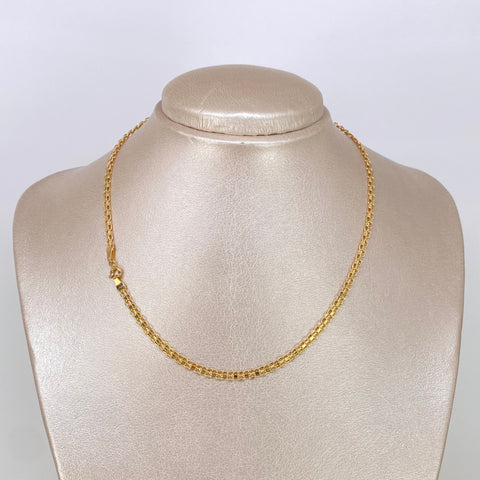 Cadena ● Chino Oro amarillo 18k 3,85 Gr / 3,3 mm / 45 Cm *