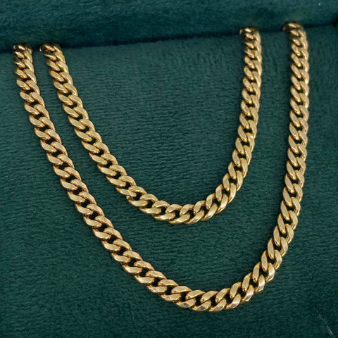 Cadena Cubana Oro amarillo 18k 10,25 Gr / 3,7 mm / 60 Cm †