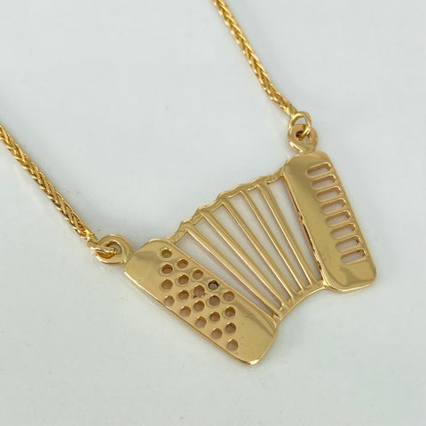 Dije Acordeón Personalizado POR FABRICACION Oro amarillo 18k 3,97 Gr / 3,9 mm / 2 Cm *