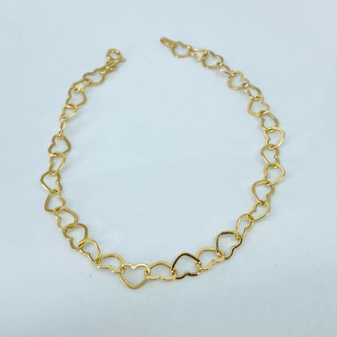 Pulso ● Corazon Seguido Oro amarillo 18k +3 / 1,32 Gr / 5,3 mm / 20 Cm *