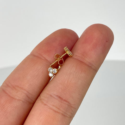 Topos Flor Diamantes 22PTS Oro amarillo 0,8 Gr / 4 mm †