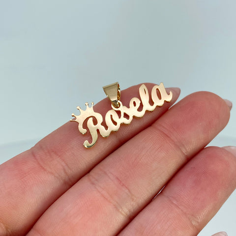 Dije Nombre Personalizado POR FABRICACION Oro amarillo 18k 3,09 Gr / 1,5 Cm  *