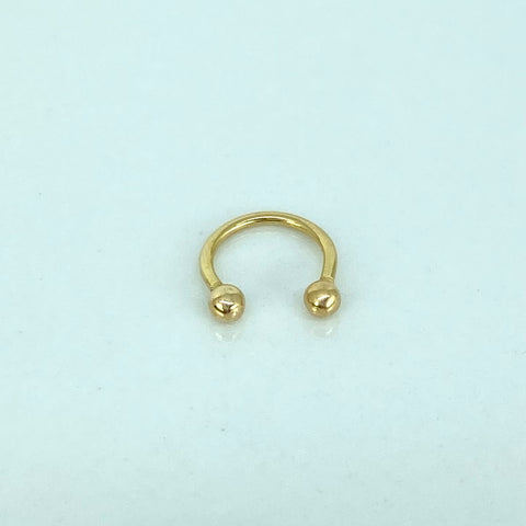 Piercing Bola lisa / Oro amarillo 18k ( Joyas ) / 0,65 Gr / 1,1 Cm / (Oreja) *