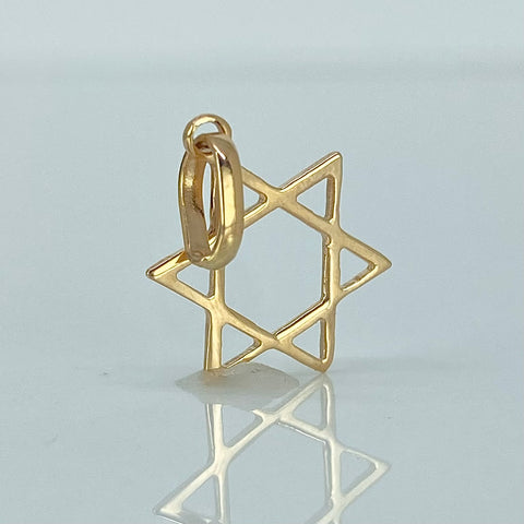 Dije Estrella De David Oro amarillo 18k 0,55 Gr / 2 Cm  *