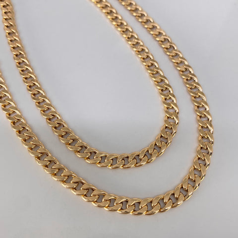 Cadena ● Cubana Oro amarillo 18k 6,6 Gr / 5,2 mm / 60 Cm *