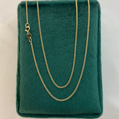 Cadena Italy Mini Cubana Oro amarillo 18k 2,13 Gr / 1 mm / 60 Cm