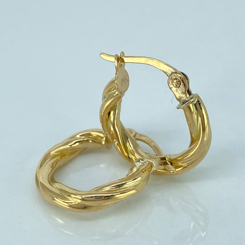 Candongas Entorchadas Oro amarillo 1,75 Gr / 1,7 Cm *