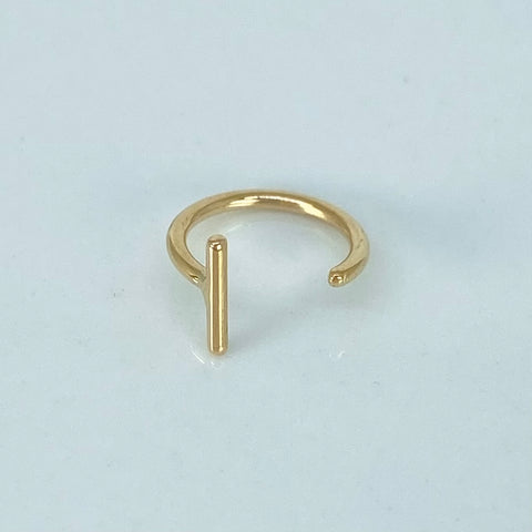 Piercing Aro / Oro Amarillo 18k (Joya) / 0,3gr / 1.1cm / (Nariz) *