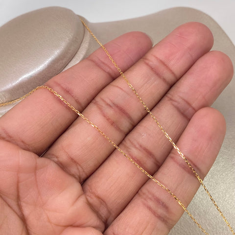Cadena ● Aro Seguido Oro amarillo 18k 1,35 Gr / 1 mm / 40 Cm †