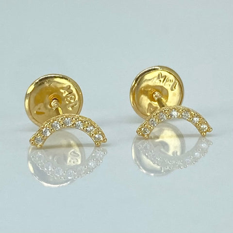 Topos Circones Blancos Oro amarillo 18k 0,5 Gr / 3 mm *