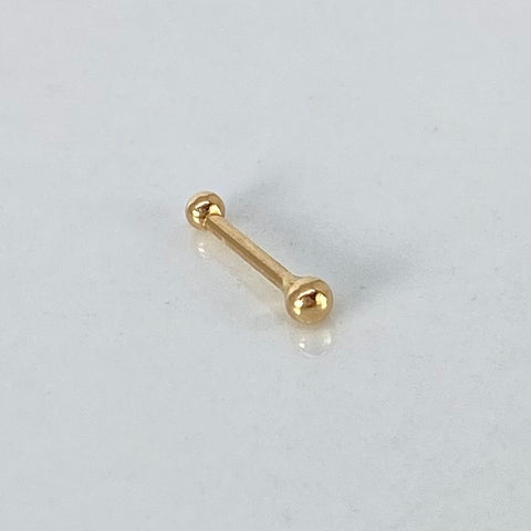 Piercing Bola Lisa / Oro Amarillo 18k (Joya) / 2mm / 0,13gr / 1cm / (Nariz) *