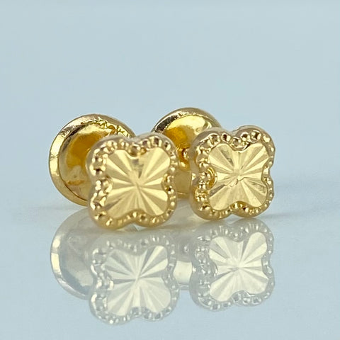 Topos Trebol Diamantado Oro amarillo 0,55 Gr / 5,1 mm