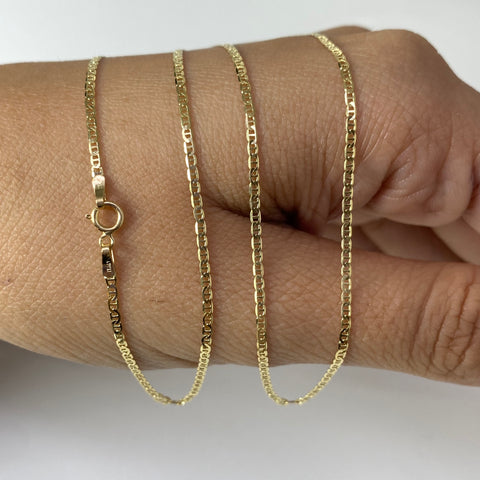 Cadena Italy Plana Escalera Oro amarillo 18k 1,67 Gr / 1,3 mm / 45 Cm *