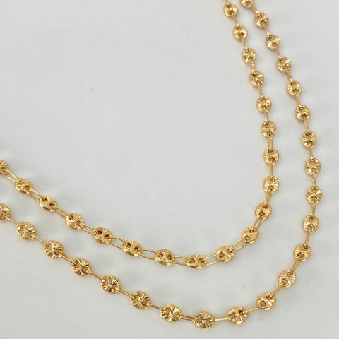 Cadena GC Diamantado Oro amarillo 18k 5,76 Gr / 3,3 mm / 45 Cm †