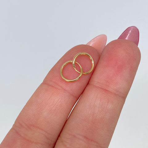 Candongas Imperdibles Lisas Oro amarillo 0,4 Gr / 0,9 Cm
