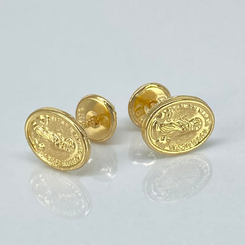 Topos Virgen Maria Auxiliadora Oro amarillo 18k 0,72 Gr / 6,7 mm *