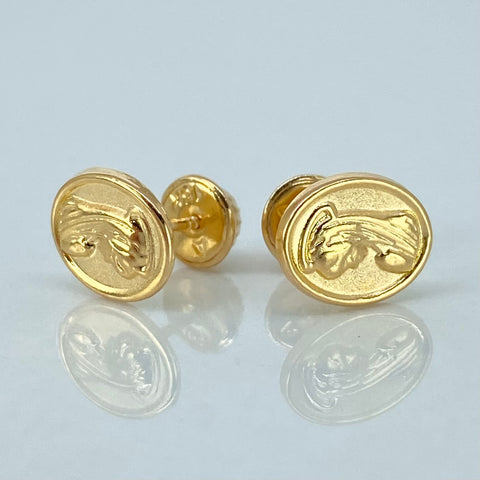Topos Virgen Maria Oro amarillo 18k 0,75 Gr / 7,3 mm †