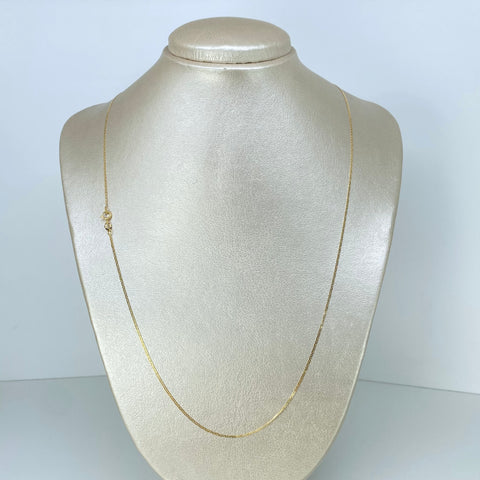 Cadena ● Escalera Plana Oro amarillo 18k 1,8 Gr / 1 mm / 60 Cm †