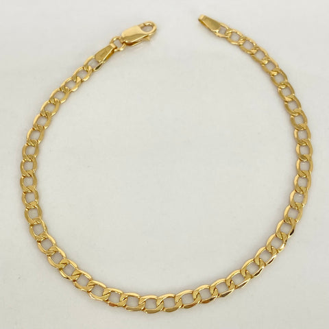 Pulso ● Cubano Oro amarillo 18k +1 / 2,3 Gr / 3,6 mm / 20 Cm †