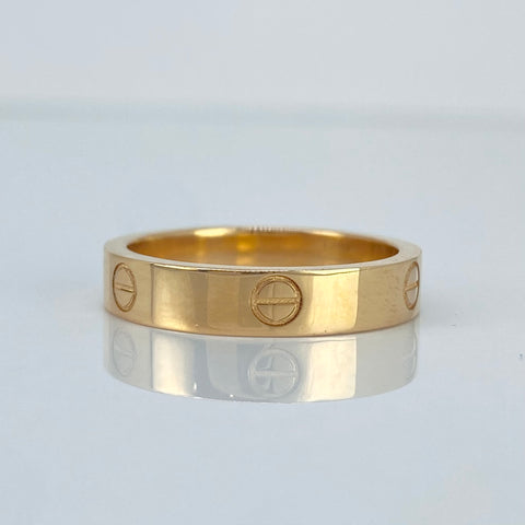 Anillo Argolla CT Oro amarillo / Talla 9 / 6,86 Gr / 4,2 mm *