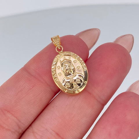 Dije Virgen Rosa Mistica Oro amarillo 1,05 Gr / 2,5 Cm