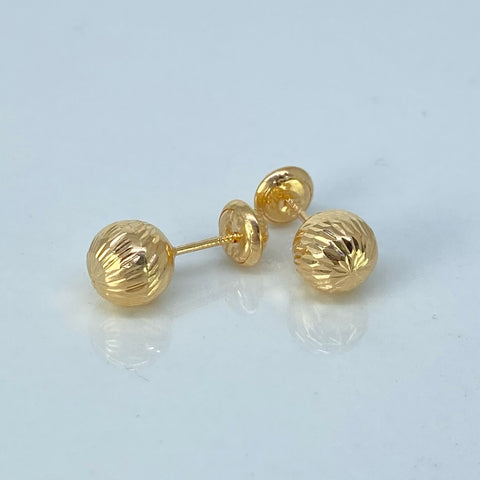 Topos Bolas Diamantadas Oro amarillo 0,91 Gr / 7 mm *