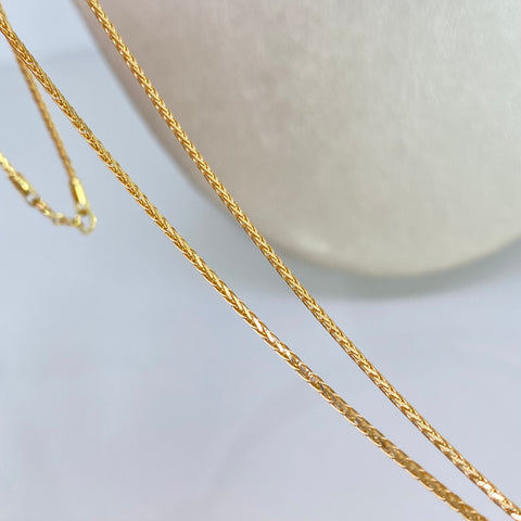 Cadena ● Franco Oro amarillo 18k +2 / 4 Gr / 1,2 mm / 45 Cm