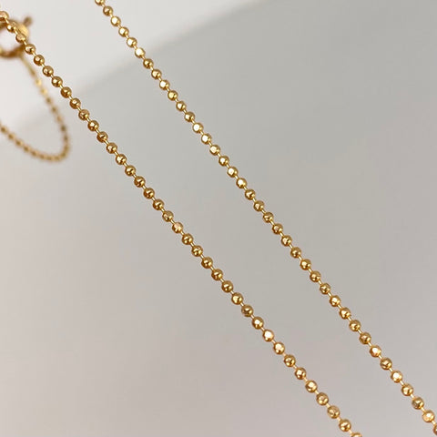 Set Cadena ● Mini Militar + Dije Diamantes Constelacion Oro amarillo 18k 2,2 Gr / 1 mm / 50 Cm †