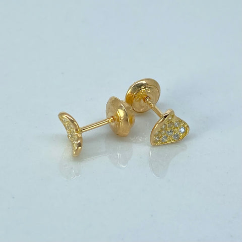 Topos Corazon Circones Blancos Oro amarillo 0,9 Gr / 6 mm *