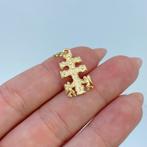Dije Cruz De Caravaca Oro amarillo 18k 2,11 Gr / 2,5 Cm