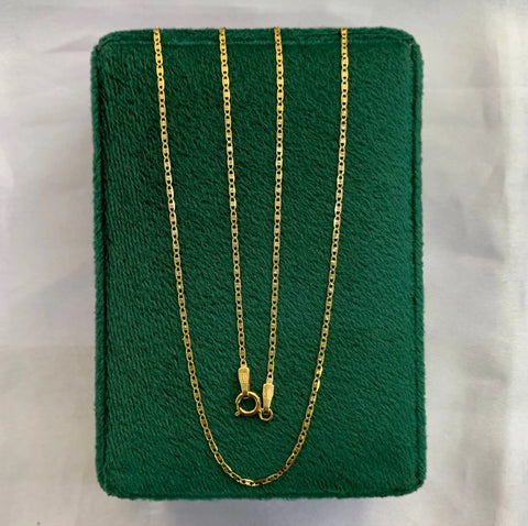 Cadena Italy plana diamantada Oro amarillo 18k 1,76 Gr / 1,2 mm / 50 Cm