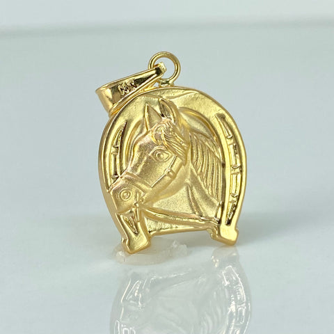 Dije Herradura Caballo Oro amarillo 18k 2,18 Gr / 2,2 Cm †