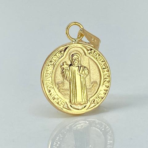 Dije San Benito Oro amarillo 18k 0,83 Gr / 2,2 Cm *
