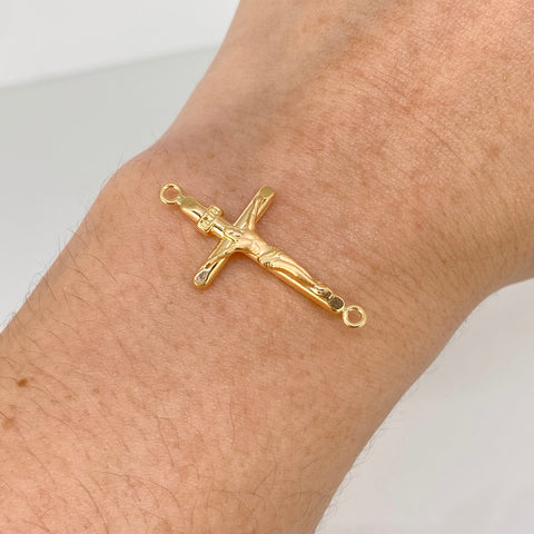 Herraje Cruz Cristo Oro amarillo 1,02 Gr / 3,2 Cm *