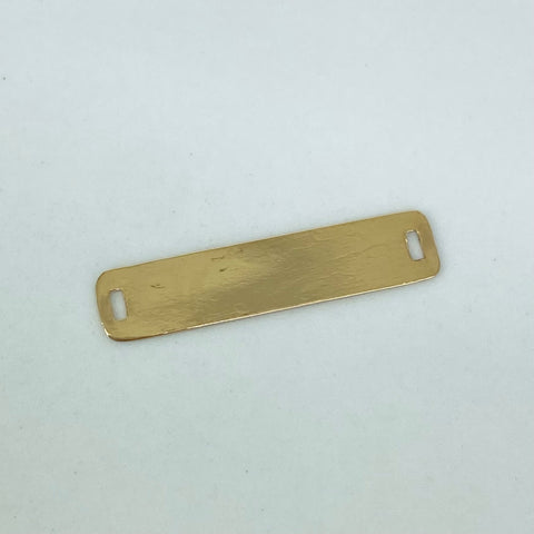 Herraje Placa Rectangular Oro amarillo 18k 0,62 Gr / 2,8 Cm †
