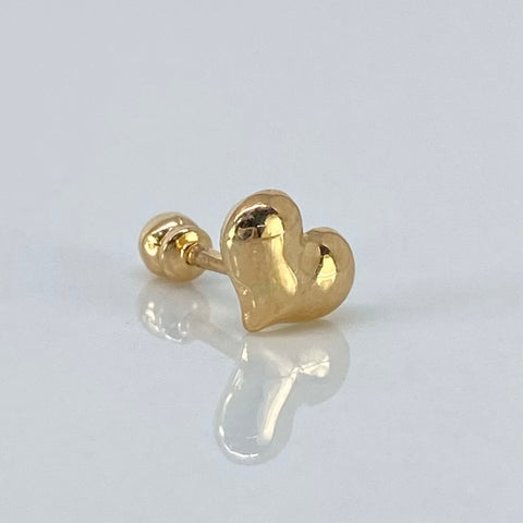 Piercing Corazon  / Oro Amarillo 18k (Joya) / 7mm / 0,4gr / 1.1cm / (Oreja) †
