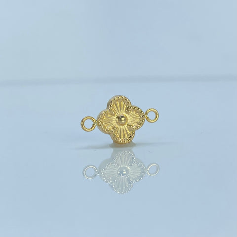 Herraje Trebol Troquelado Oro amarillo 18k 0,63 Gr / 1,6 Cm  *