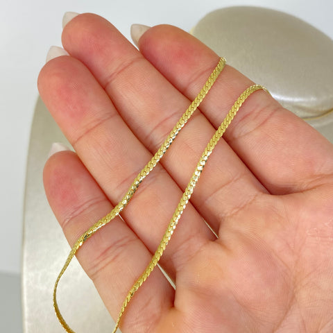 Cadena ● Serpiente Oro amarillo 18k +3 / 2,85 Gr / 2 mm / 50 Cm *