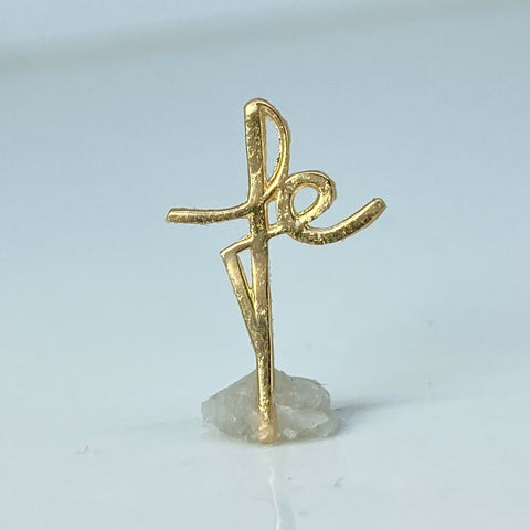 Dije Fe Oro amarillo 0,45 Gr / 1,8 Cm †