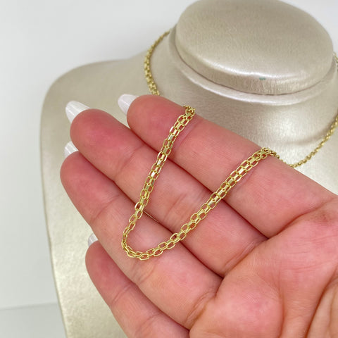 Cadena ● China Oro amarillo 18k 3,74 Gr / 3,1 mm / 40 Cm *
