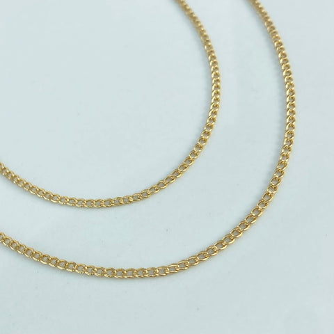 Cadena ● Cubana Oro amarillo 18k 1,2 Gr / 1,1 mm / 50 Cm *