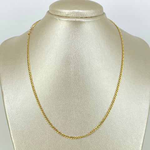 Cadena ● Cubana Oro amarillo 18k 3,15 Gr / 2,5 mm / 45 Cm *