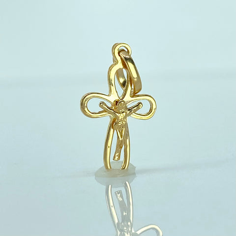 Dije Cruz Cristo Oro amarillo 18k 0,7 Gr / 2,2 Cm *