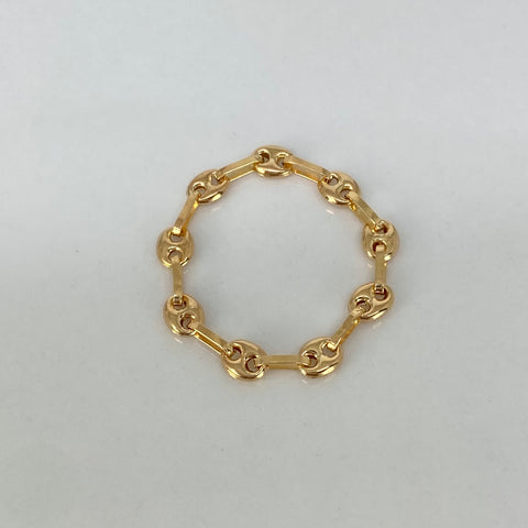 Anillo GC 10 Eslabones Oro amarillo 18k / Talla 7 /8 / 0,78 Gr / 3,3 mm *
