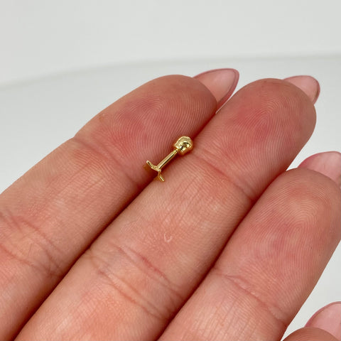 Piercing Estrella / Oro Amarillo 18k (Joya) / 0,3gr / 1.1cm / (Oreja) †