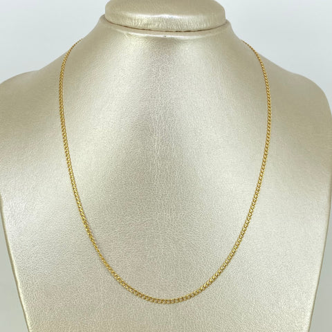 Cadena ● Cubana Oro amarillo 18k 1,72 Gr / 2 mm / 50 Cm *