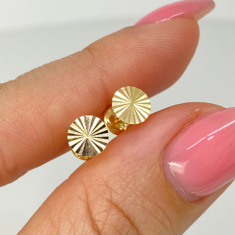 Topos Circulo Diamantados Oro amarillo 18k 0,55 Gr / 6 mm *
