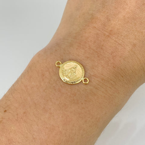 Herraje Virgen Milagrosa Oro amarillo 18k 0,7 Gr / 1,8 Cm